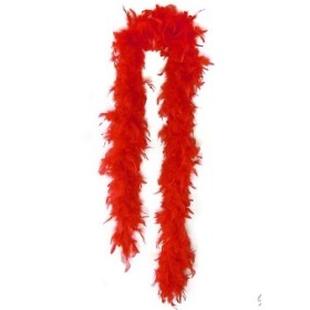 BOA DI PIUME LUSSO CM. 180 ROSSO.