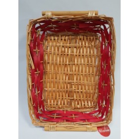 CESTE VIMINI RETTANGOLARI ROSSE.