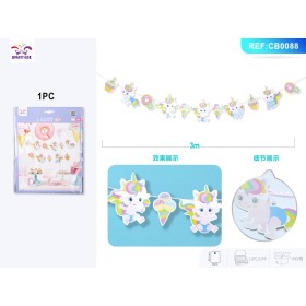 STRISCIA DECORATIVA UNICORNO 3M