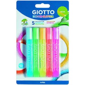 BLISTER COLLE GLITTER GIOTTO NEON X 5