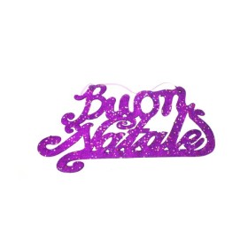 SCRITTA NATALIZIA 4ASS.VIOLA 40CM