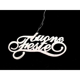 SCRITTA NATALIZIA 4ASS.BIANCA 40CM