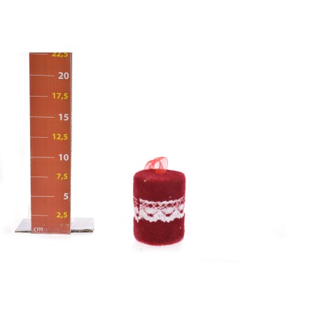 APPENDINO 6X8CM DECORATO ROSSO/BIANCO