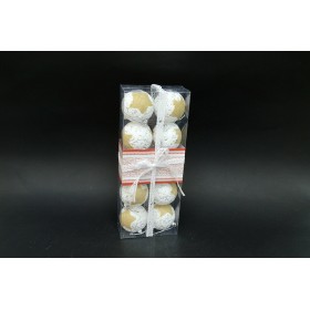 BOX 10 SFERE 6CM STAR IN YUTA ORO.