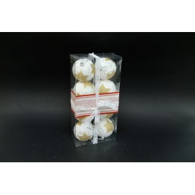 BOX 8 SFERE 7CM STAR IN YUTA ORO.