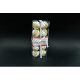 BOX 10 SFERE 6CM LINE ORO