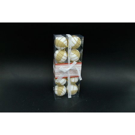 BOX 10 SFERE 6CM LINE ORO