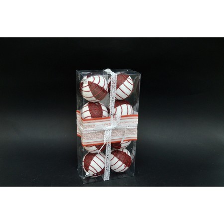 BOX 8 SFERE 7CM LINE ROSSO