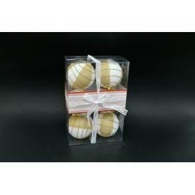 BOX 6 SFERE 9CM LINE ORO.