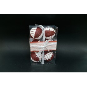BOX 6 SFERE 9CM LINE ROSSO