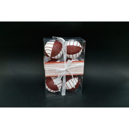 BOX 6 SFERE 9CM LINE ROSSO