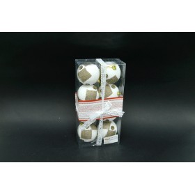 BOX 8 SFERE 7CM BOTTONE MARRONE