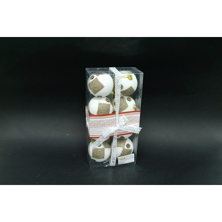 BOX 8 SFERE 7CM BOTTONE MARRONE