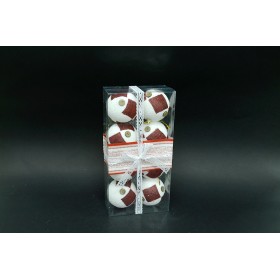 BOX 8 SFERE 7CM BOTTONE ROSSO