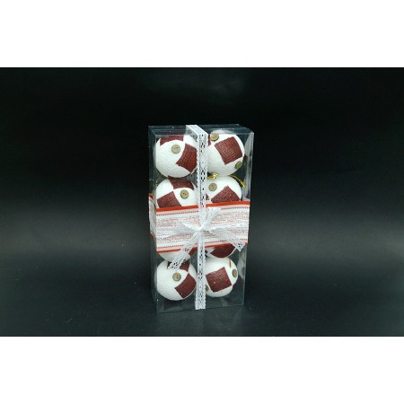 BOX 8 SFERE 7CM BOTTONE ROSSO