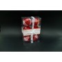 BOX 6 SFERE 9CM SCOZZESE ROSSO.