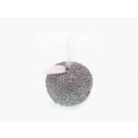 MELA GLITTERATA ARGENTO 8CM.