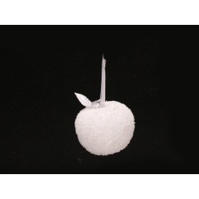 MELA GLITTERATA BIANCO 8CM.