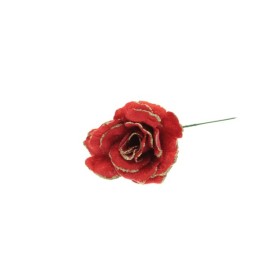 ROSA GAMBO CORTO 18CM ROSSO