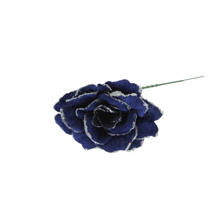 ROSA GAMBO CORTO 18CM BLU
