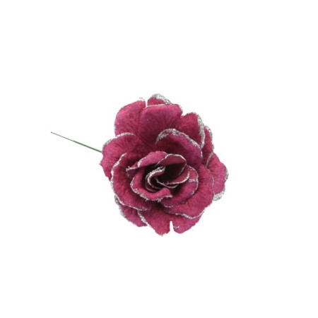 ROSA GAMBO CORTO 18CM FUXIA