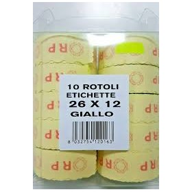 ROTOLI X PREZZATRICE 26X12 FLUO GIALLO