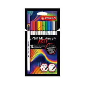 ESP. BIRO STABILO PEN 68 BRUSH X 10 ARTY