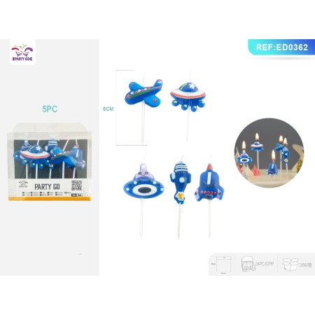 CANDELA SPAZIO BLU 6CM