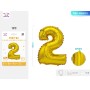 PALLONCINO MYLAR ORO NUMERO 2 40CM