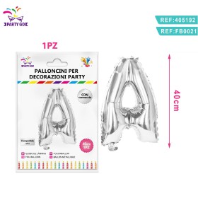 PALLONCINO MYLAR ARGENTO LETTERA A 40CM