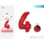 PALLONCINO MYLAR ROSSO NUMERO 4 40CM