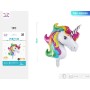 PALLONCINO MYLAR UNICORNO 45CM