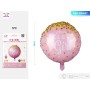 PALLONCINO ALLUMINIO ITS A GIRL ROSA 45CM