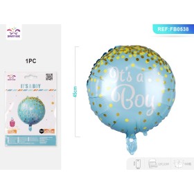 PALLONCINO ALLUMINIO ITS A GIRL BLU 45CM