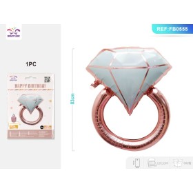 PALLONCINO ALLUMINIO ANELLO DI DIAMANTE