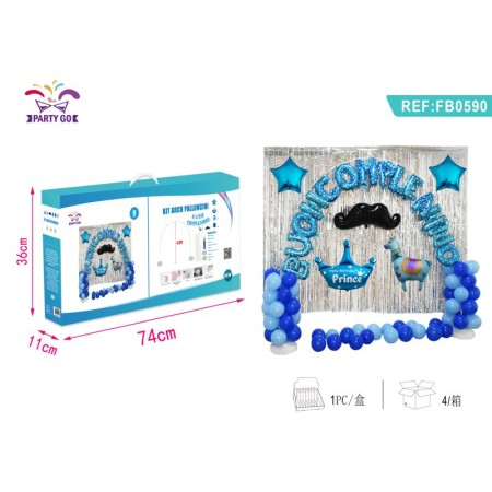 SET PALLONCINI PRINCE CORONA BUON COMPLEANNO