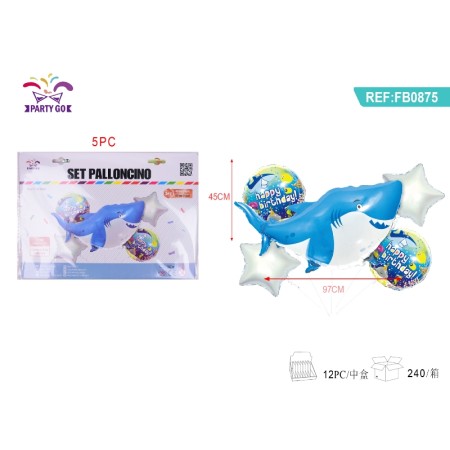 SET PALLONCINI HAPPY BIRTHDAY BABY SQUALO