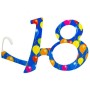 PARTY AGE GLASSES BLUE 18 QS.