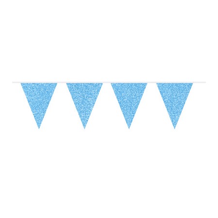 FLAGBANNER GLITTER AZURE BLUE 6MTR QS