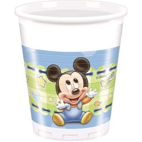 BICCHIERE PLAST. 8 PZ * BABY MICKEY Q