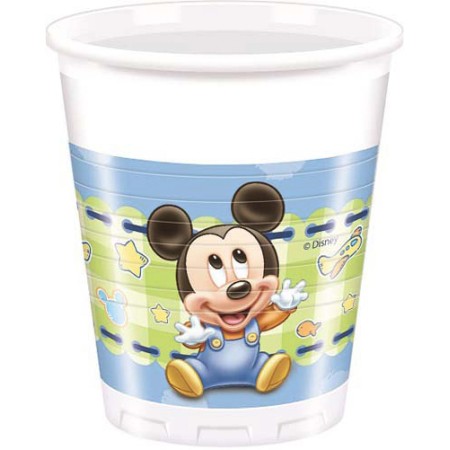 BICCHIERE PLAST. 8 PZ * BABY MICKEY Q