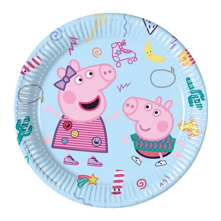 PIATTO 23 CM 8 PZ * PEPPA PIG MESSY Q