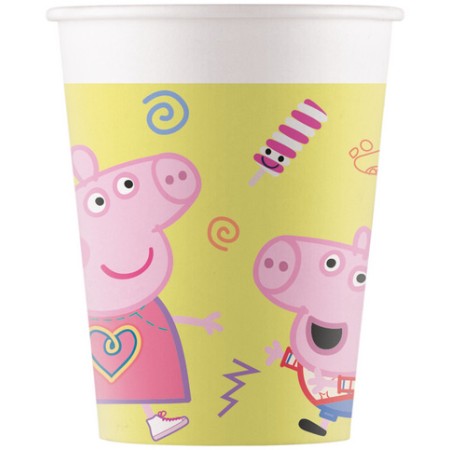 BICCHIERE CARTA 8 PZ * PEPPA PIG MESSY Q