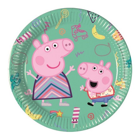 PIATTO 20 CM 8 PZ * PEPPA PIG MESSY Q
