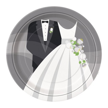 8 SILVER WEDDING 9 PLATES QS