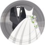8 SILVER WEDDING 9 PLATES QS