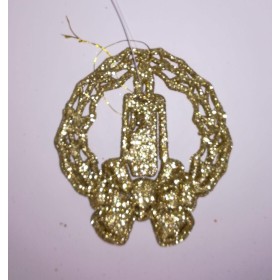 ADDOBBO CANDELA IN CORONA CM.10 ORO