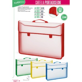 PORTA DISEGNI IN POLIPROPILENE 52X37X6 BLU