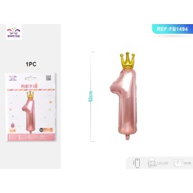 PALLONCINI MYLAR NUMERO 1 CON CORONA