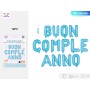 SET PALLONCINI MYLAR BUON COMPLEANNO BLU CM.40
